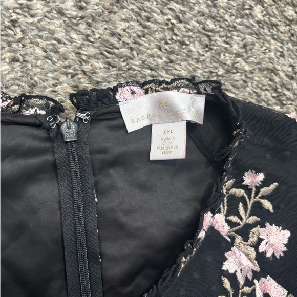 Rachel Parcell Floral Embroidered Tiered Mesh Dress XXL - Picture 5 of 7